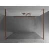 Mexen Kioto paroi de douche autoportante 110 x 200 cm, motif blanc 8 mm, or rose - 800-110-002-60-85
