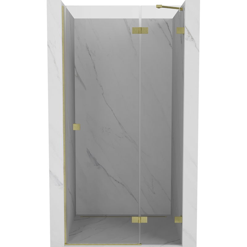 Mexen Lunar porte de douche pivotante droite 85 cm, transparent, or brossé - 834-085-000-55-00-P