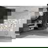 Mexen Kioto paroi de douche autoportante 120 x 200 cm, transparent/Design blanc 8 mm, Or rose - 800-120-002-60-85