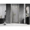 Mexen Lunar portes de douche pivotantes droites 125 cm, transparent, or brossé - 834-125-000-55-00-P