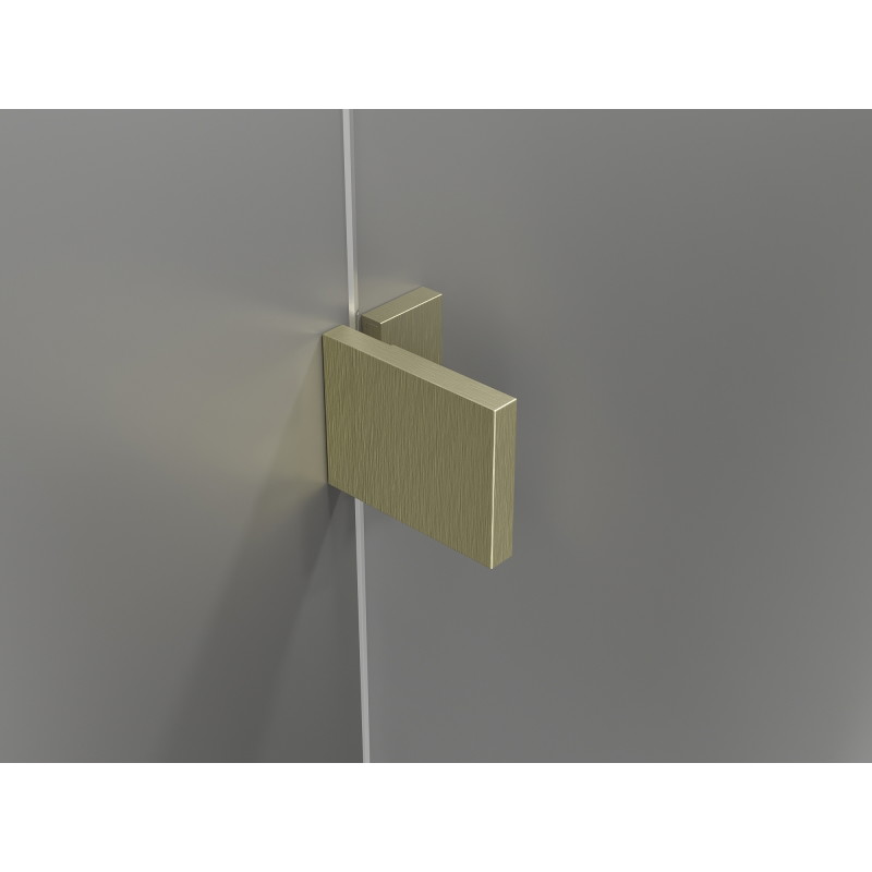 Mexen Lunar L paroi de douche Walk-in droite 90 x 200 cm, transparent 8 mm, or brossé - 830L-090-000-55-00-P
