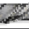 Porte de douche battante droite Mexen Lunar 140 cm, transparente, or brossé - 834-140-000-55-00-P