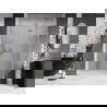 Porte de douche battante droite Mexen Lunar 140 cm, transparente, or brossé - 834-140-000-55-00-P
