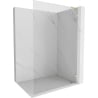 Mexen Lunar L paroi de douche Walk-in droite 110 x 200 cm, transparent 8 mm, or brossé - 830L-110-000-55-00-P