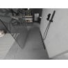 Mexen Kioto paroi de douche autoportante 120 x 200 cm, motif blanc 8 mm, noir - 800-120-002-70-85