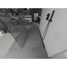 Mexen Kioto paroi de douche autoportante 130 x 200 cm, motif blanc 8 mm, noire - 800-130-002-70-85