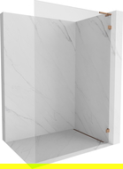 Mexen Lunar L paroi de douche Walk-in droite 70 x 200 cm, transparent 8 mm, or rose - 830L-070-000-60-00-P