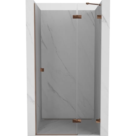 Mexen Lunar porte de douche pivotante droite 120 cm, transparent, or rose - 834-120-000-60-00-P
