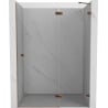 Mexen Lunar porte de douche battante droite 135 cm, transparent, or rose - 834-135-000-60-00-P