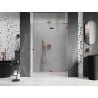 Mexen Lunar porte de douche battante droite 135 cm, transparent, or rose - 834-135-000-60-00-P