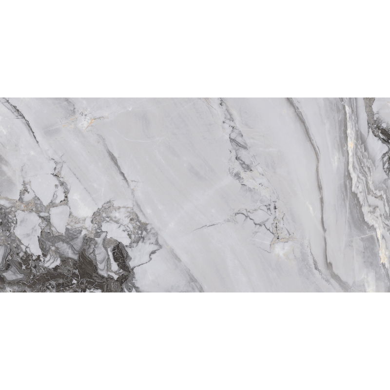 Mexen Limos Grey grès émaillé rectifié G1, carreau sol-mur 120 x 60 cm, brillant - TL127-120-060-01