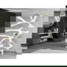 Mexen Kioto paroi de douche autoportante 100 x 200 cm, transparent/Design blanc 8 mm, Or - 800-100-002-50-97
