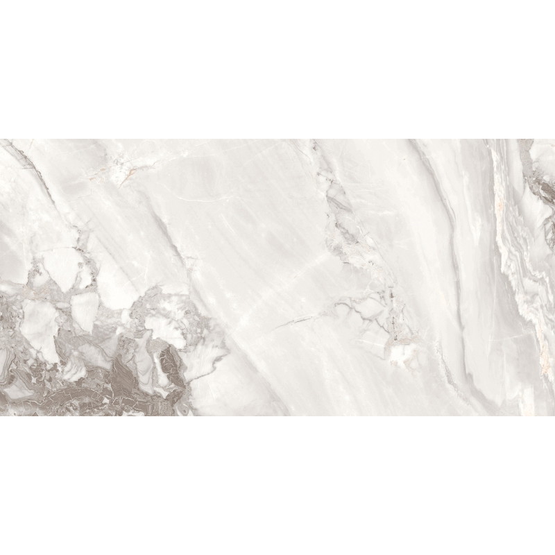 Mexen Limos Gres blanc émaillé rectifié G1, carreau sol-mur 120 x 60 cm, brillant - TL127-120-060-03