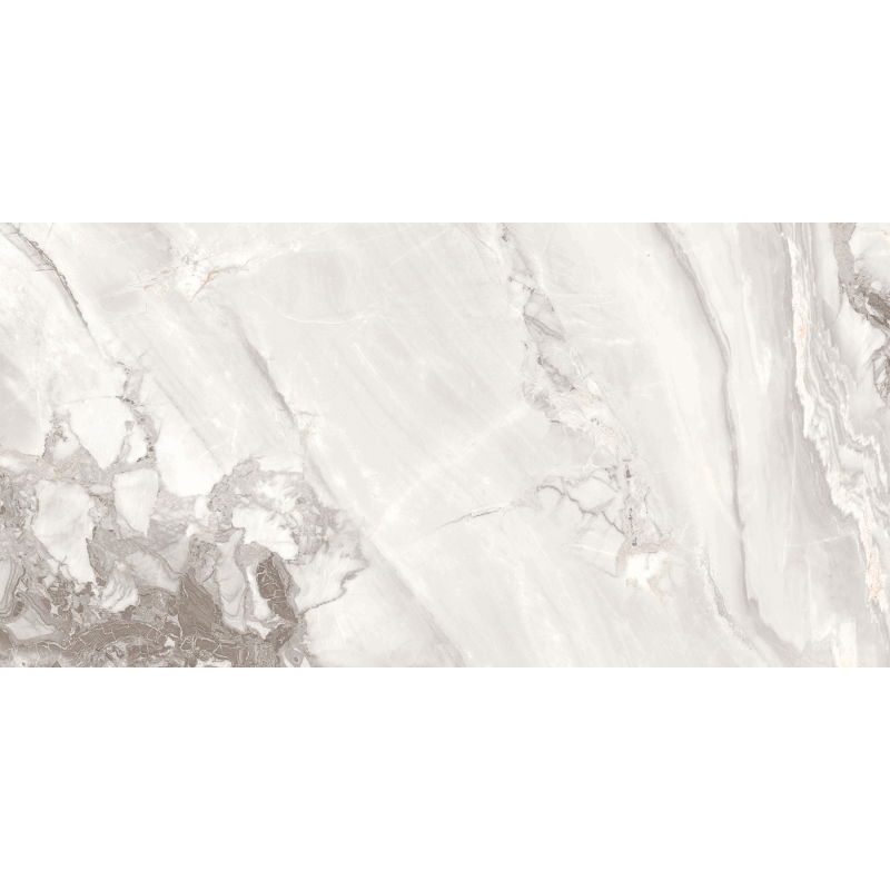 Mexen Limos White grès émaillé rect. G1, carrelage sol-mur 120 x 60 cm, brillant - TL127-120-060-03