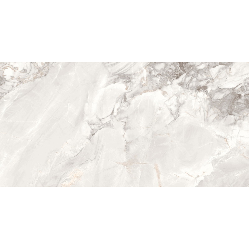 Mexen Limos Gres blanc émaillé rectifié G1, carreau sol-mur 120 x 60 cm, brillant - TL127-120-060-03