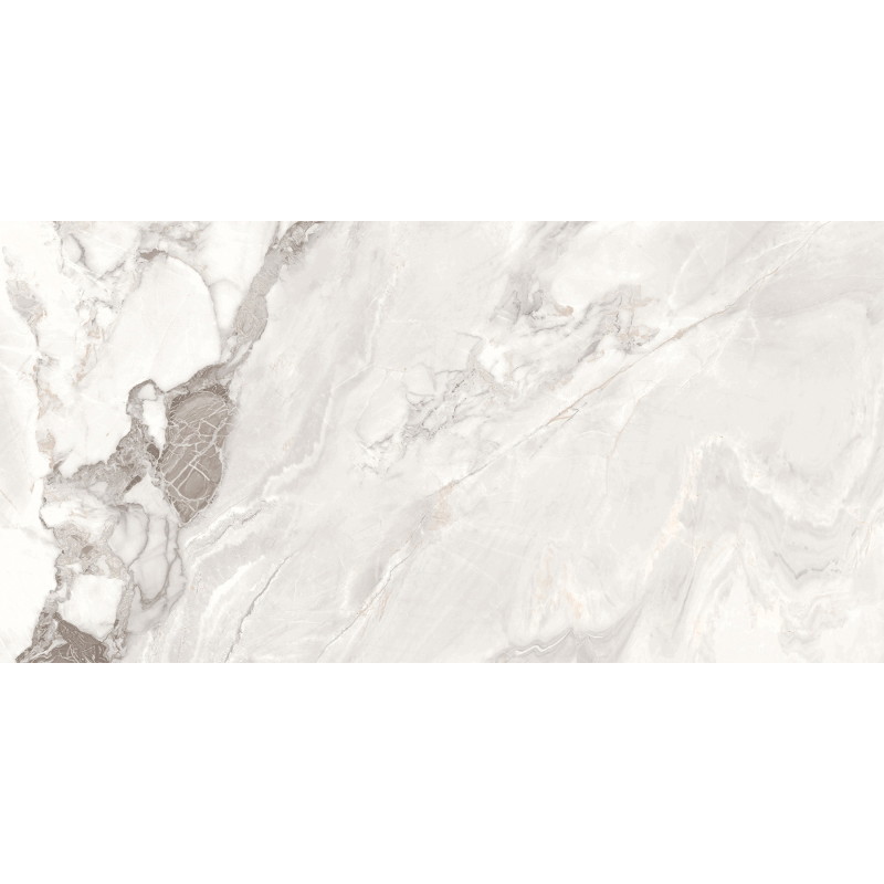 Mexen Limos Gres blanc émaillé rectifié G1, carreau sol-mur 120 x 60 cm, brillant - TL127-120-060-03
