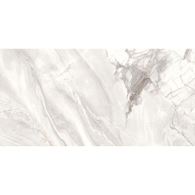 Mexen Limos Gres blanc émaillé rectifié G1, carreau sol-mur 120 x 60 cm, brillant - TL127-120-060-03