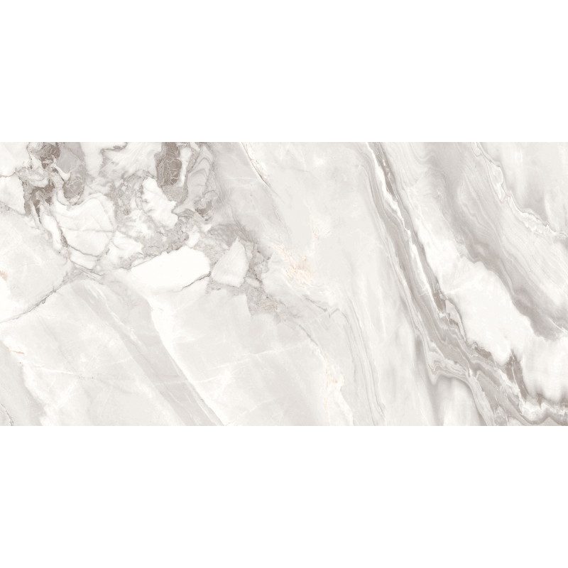 Mexen Limos Gres blanc émaillé rectifié G1, carreau sol-mur 120 x 60 cm, brillant - TL127-120-060-03