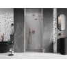 Mexen Lunar porte de douche battante droite 90 cm, transparent, cuivre brossé - 834-090-000-65-00-P