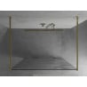 Mexen Kioto paroi de douche autoportante 120 x 200 cm, vague blanche 8 mm, dorée - 800-120-002-50-97