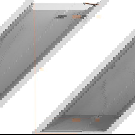 Mexen Lunar porte de douche pivotante droite 95 cm, transparent, cuivre brossé - 834-095-000-65-00-P