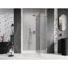 Mexen Lunar porte de douche battante droite 140 cm, transparent, cuivre brossé - 834-140-000-65-00-P