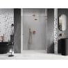 Mexen Lunar porte de douche battante droite 140 cm, transparent, cuivre brossé - 834-140-000-65-00-P