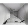 Mexen Lunar porte de douche battante droite 85 cm, transparent, gris fusil brossé - 834-085-000-66-00-P