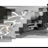 Mexen Kioto paroi de douche autoportante 100 x 200 cm, transparent/Design blanc 8 mm, Noir - 800-100-002-70-97