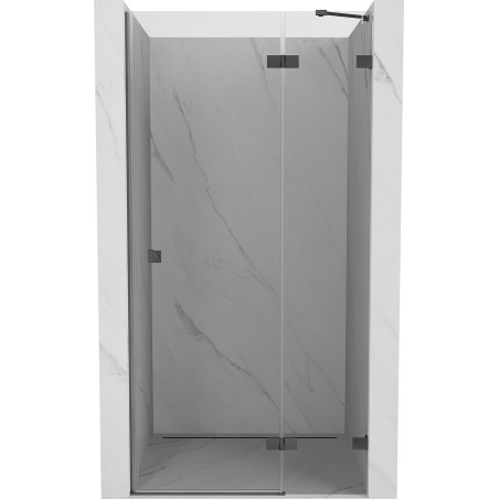 Mexen Lunar porte de douche battante droite 95 cm, transparent, gris métal brossé - 834-095-000-66-00-P