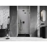 Mexen Lunar porte de douche battante droite 95 cm, transparent, gris métal brossé - 834-095-000-66-00-P