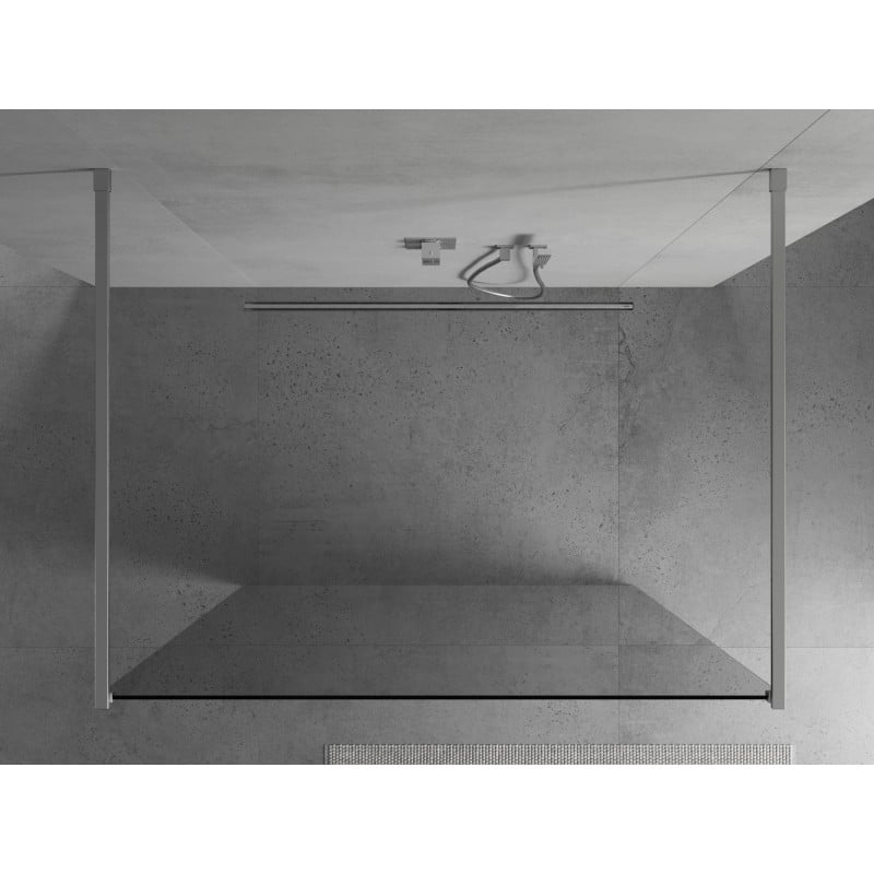 Mexen Kioto paroi de douche autoportante 130 x 200 cm, transparent 8 mm, chrome - 800-130-002-01-00