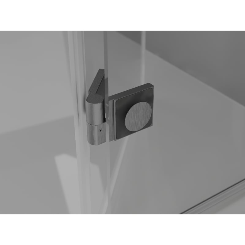Mexen Lunar porte de douche battante droite 140 cm, transparent, gris canon brossé - 834-140-000-66-00-P