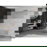 Mexen Kioto cloison de douche autoportante 140 x 200 cm, transparent/givre 8 mm, or rose - 800-140-002-60-35