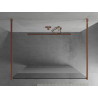 Mexen Kioto paroi de douche autoportante 140 x 200 cm, transparent/givré 8 mm, or rose - 800-140-002-60-35