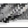 Mexen Lunar porte de douche battante droite 70 cm, transparent, noir - 834-070-000-70-00-P