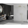 Mexen Kioto paroi de douche autoportante 120 x 200 cm, givre 8 mm, or - 800-120-002-50-30