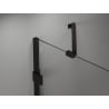 Mexen Lunar porte de douche battante droite 80 cm, transparent, noir - 834-080-000-70-00-P