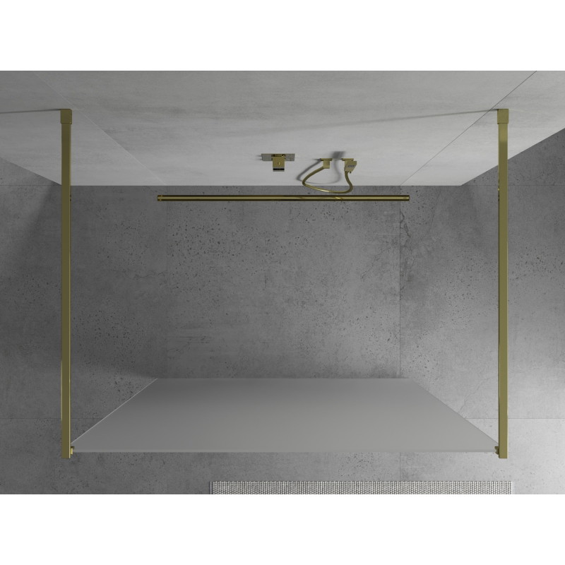 Mexen Kioto Paroi de douche autoportante 120 x 200 cm, dépoli 8 mm, or - 800-120-002-50-30