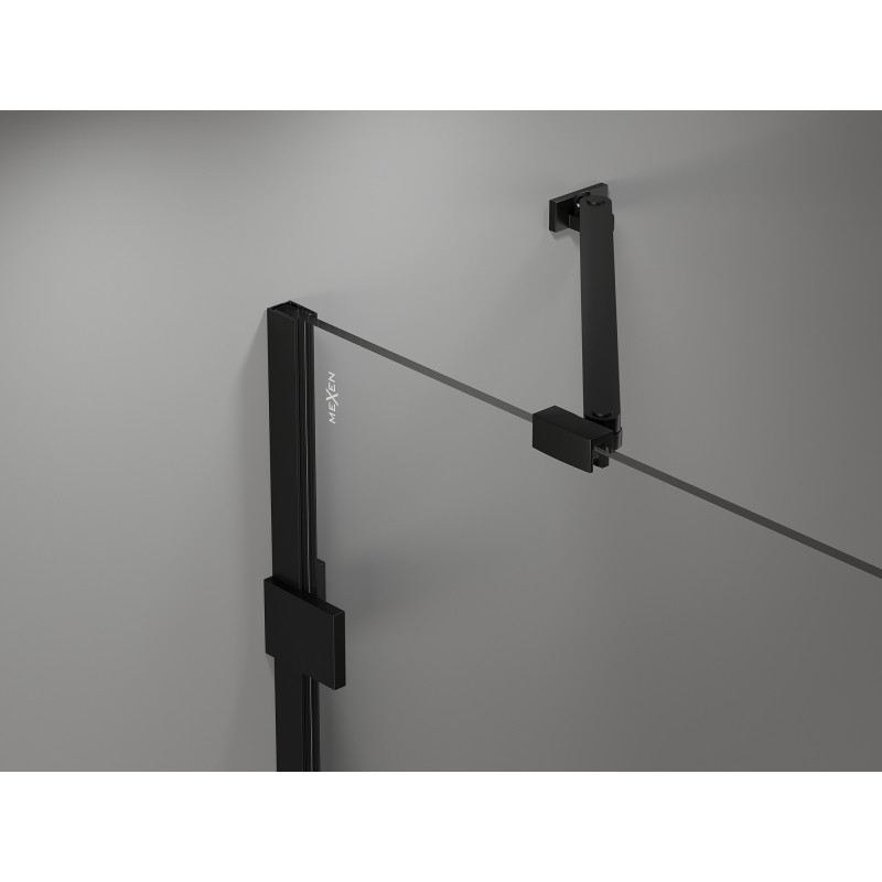 Mexen Lunar porte de douche pivotante droite 105 cm, transparent, noir - 834-105-000-70-00-P