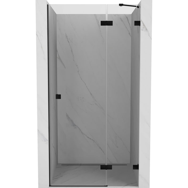 Mexen Lunar porte de douche battante droite 120 cm, transparent, noir - 834-120-000-70-00-P