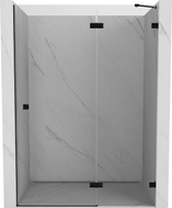 Mexen Lunar porte de douche battante droite 135 cm, transparent, noir - 834-135-000-70-00-P