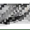 Mexen Lunar porte de douche battante droite 140 cm, transparent, noir - 834-140-000-70-00-P