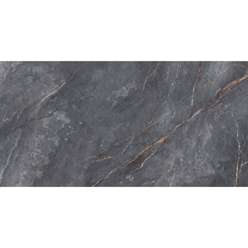 Mexen Walcey Grès cérame émaillé rectifié charbon G1, carreau sol-mur 120 x 60 cm, brillant - TL150-120-060-02
