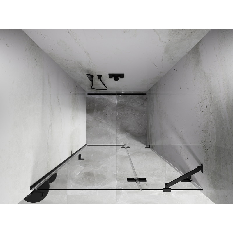 Mexen Lunar porte de douche pivotante droite 95 cm, transparent, gun metal - 834-095-000-95-00-P
