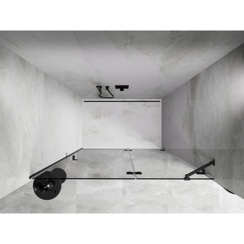 Mexen Lunar porte de douche pivotante droite 135 cm, transparent, gun metal - 834-135-000-95-00-P