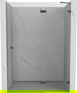 Mexen Lunar porte de douche battante droite 140 cm, transparent, en métal canon - 834-140-000-95-00-P