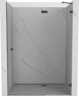 Mexen Lunar porte de douche pivotante droite 140 cm, transparent, gun metal - 834-140-000-95-00-P