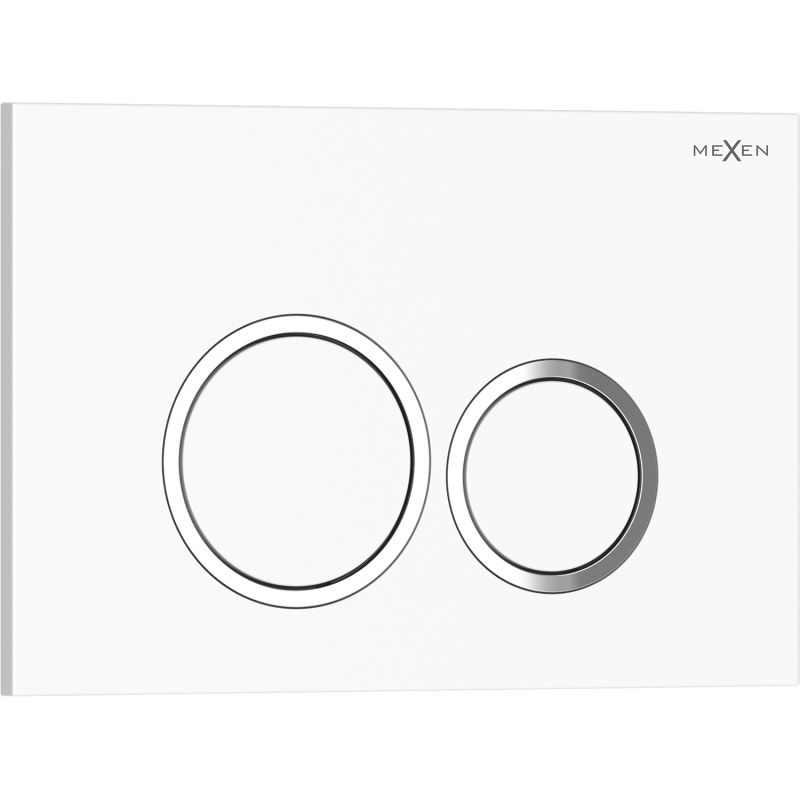 Mexen Tex 01 bouton de chasse, blanc brillant - 6101-01