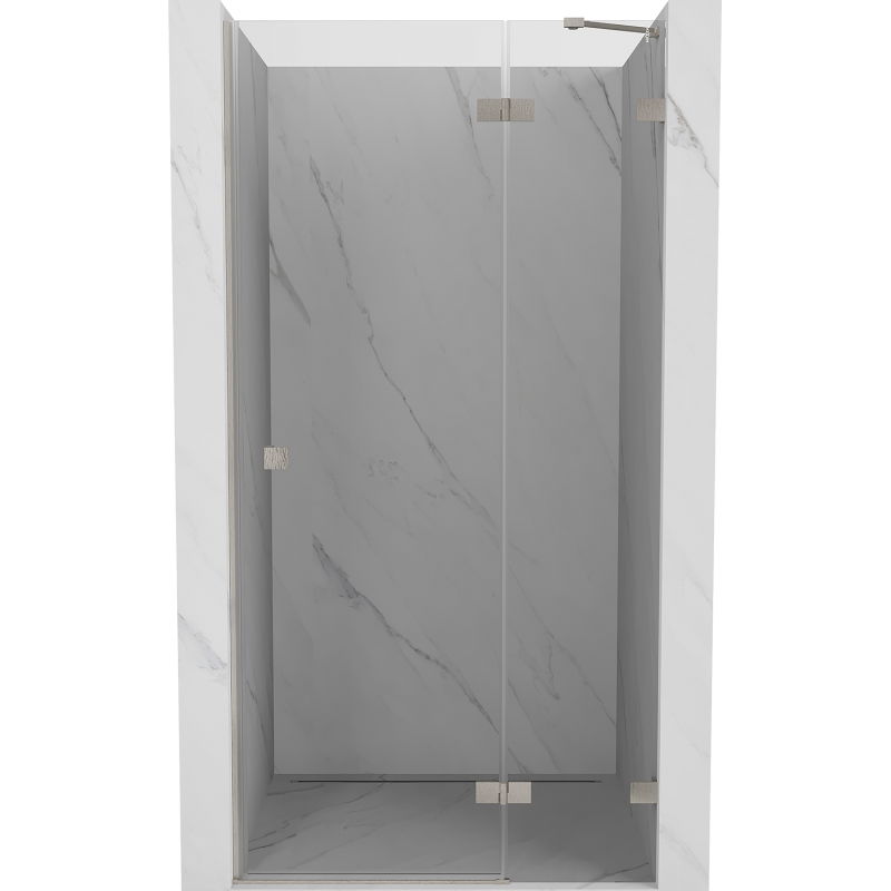 Mexen Lunar portes de douche pivotantes à droite 105 cm, transparent, nickel brossé - 834-105-000-97-00-P